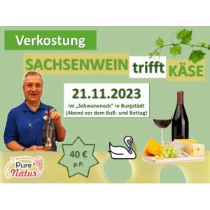 21.11.2023 - &quot;Sachsenwein trifft Käse&quot; im Schwaneneck